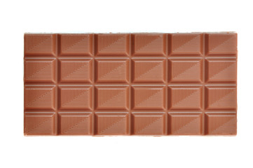 chocolate tablet isolated on a white background
