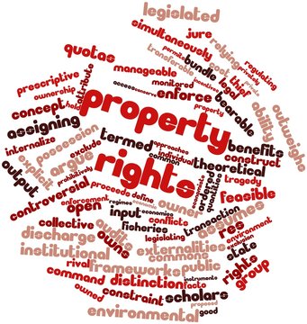 Word cloud for Property rights