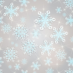 Seamless snowflakes background for winter and christmas theme.
