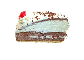 Black Forest,traditional German cake with cherry