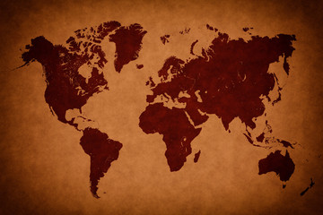 Fototapeta na wymiar Old vintage mapa świata