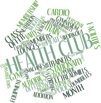 Word cloud for Health club