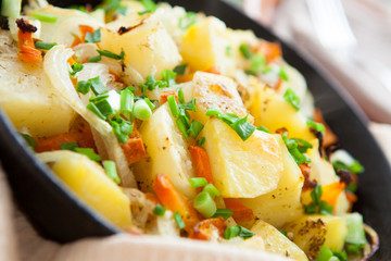 Gold pieces potato baked puddings
