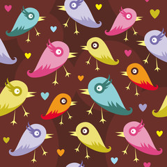 seamless pattern with birds