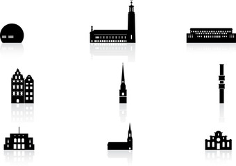 Landmark icons - Stockholm