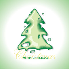 Christmas tree with a water effect