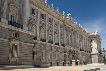 Fototapeta na wymiar Royal Palace at Madrid Spain - architecture background