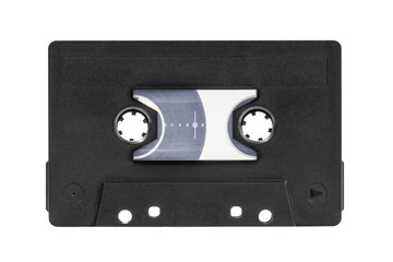 Vintage Black Audio Cassette Isolated
