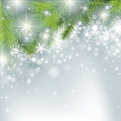 Fototapeta na wymiar Zima w tle - Ilustracja Boże Narodzenie