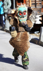 Performer dressed in traditional Tschaggatta costume