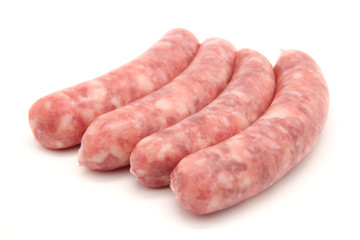 sausages isolated on white background