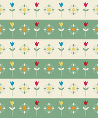 Seamless ornamental background with flowers