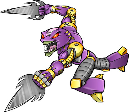 Warrior Ninja Cyborg Soldier Vector