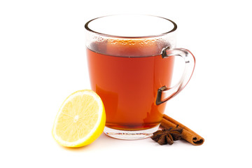Cup of tea isolated on white