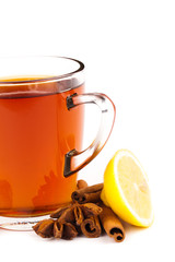 Cup of tea isolated on white