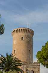 Bellver Castle Castillo tower in Majorca at Palma de Mallorca Ba