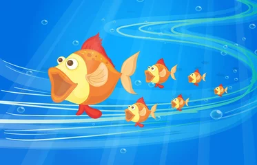 Stof per meter Onderwaterwereld vis