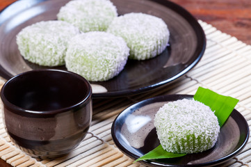mochi or sticky rice balls filled with variety of flavors