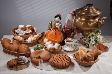 Still Life With Bread And Samovar