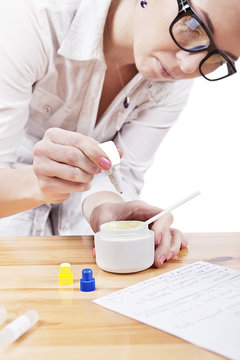 making cosmetics