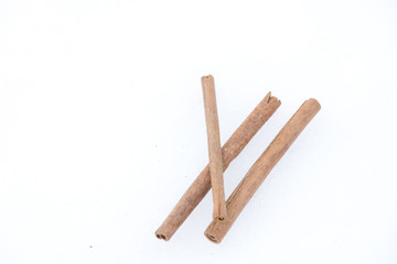 Cinnamon isolated on white