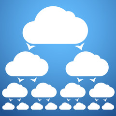 Abstract white clouds system