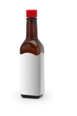 Spice Sauce bottle isolated with Blank Tag