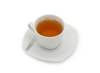 Cup of tea. Isolated on white background