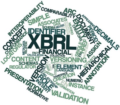 Word cloud for XBRL