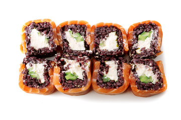 Sushi with black rice