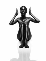 black nude statue