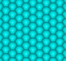 abstract 3d render backdrop of glossy blue balls