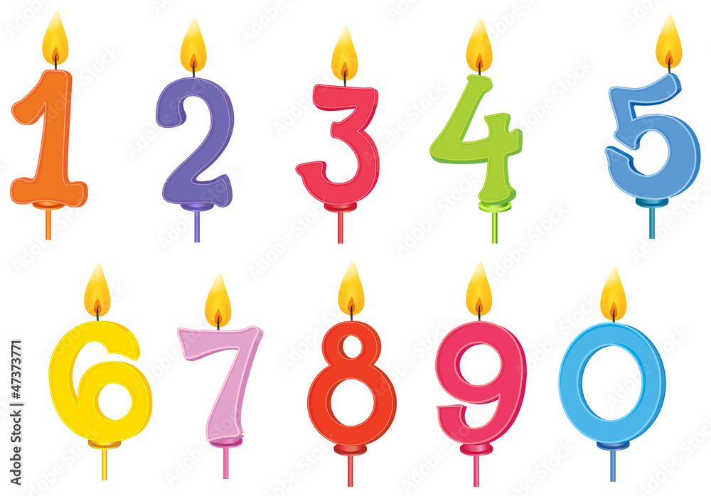 Wall mural birthday candles