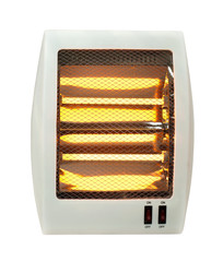 Electric heater white isolated