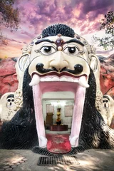 Keuken spatwand met foto Indian God face temple © pikoso.kz