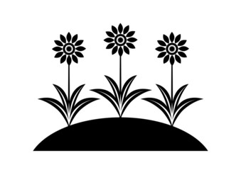 Black flower icon