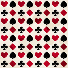 card suit seamless pattern