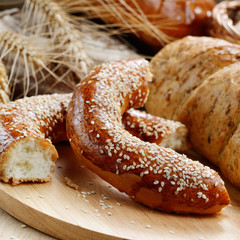 Group of bread loaves