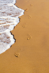 Footsteps on the beach