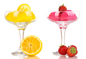 delicious ice cream isolated on white