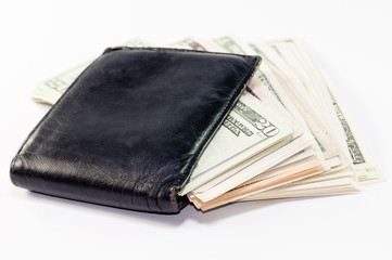 Geldbörse mit Dollarnoten