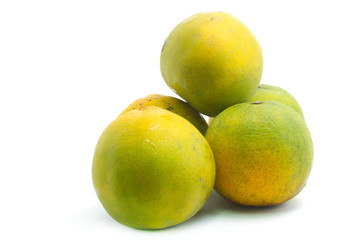 Orange fruit isolated on white