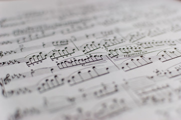 Fototapeta premium Sheet music for piano