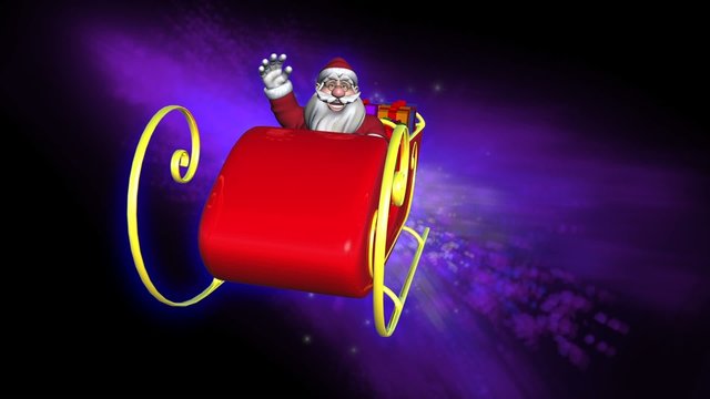 Der Weihnachtsmann winkt