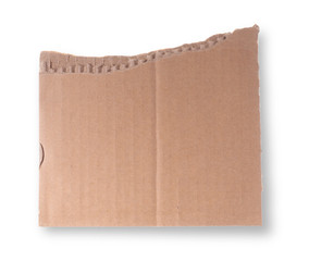 ripped cardboard piece paper note
