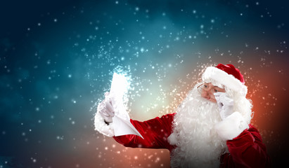Santa with christmas letter