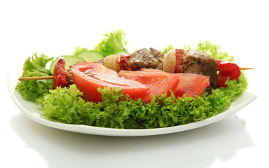 tasty grilled meat and vegetables