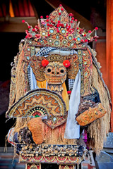 Barong dance mask of lion, Ubud, Bali