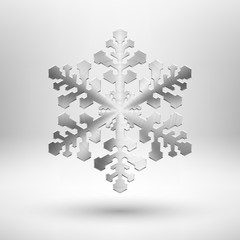 Abstract metal Chrismas snowflake - 47387579