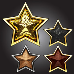 vector award star set